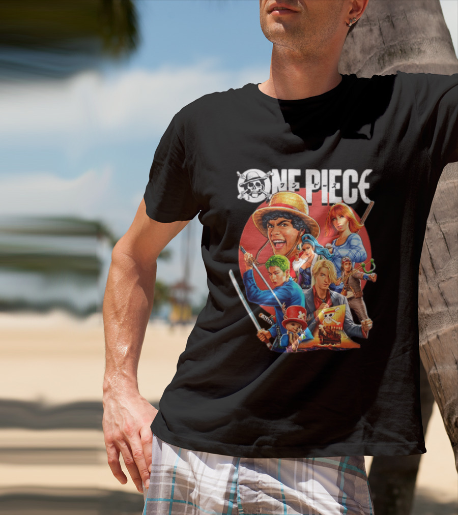One Piece Anime 2026 Characters With Straw Hat Pirates Crew T-Shirt