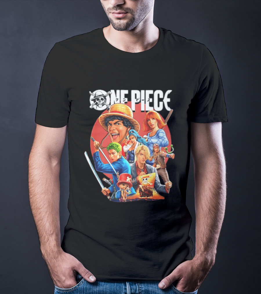 One Piece Anime 2026 Characters With Straw Hat Pirates Crew T-Shirt