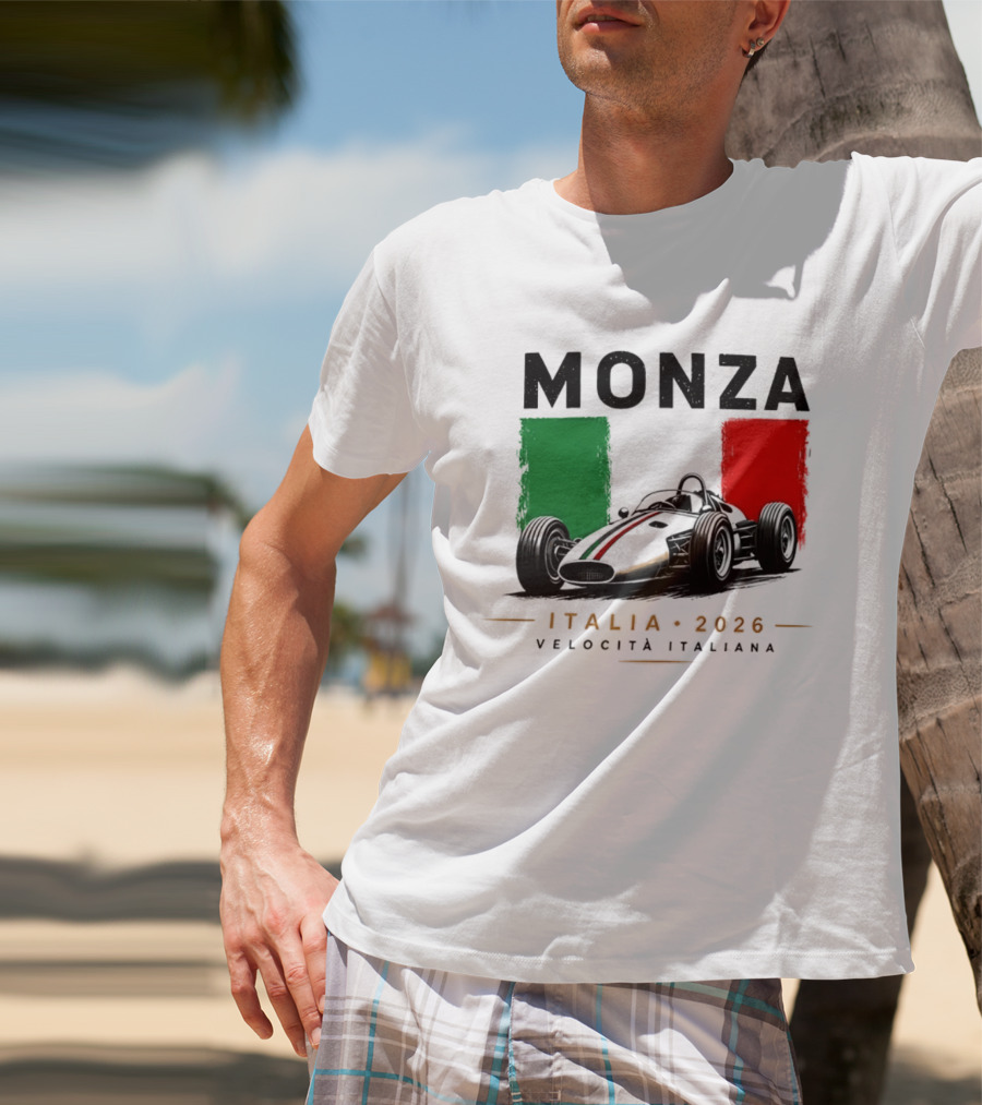 Monza Italia 2026 Velocita Italiana Formula 1 Racing Italian Flag T-Shirt