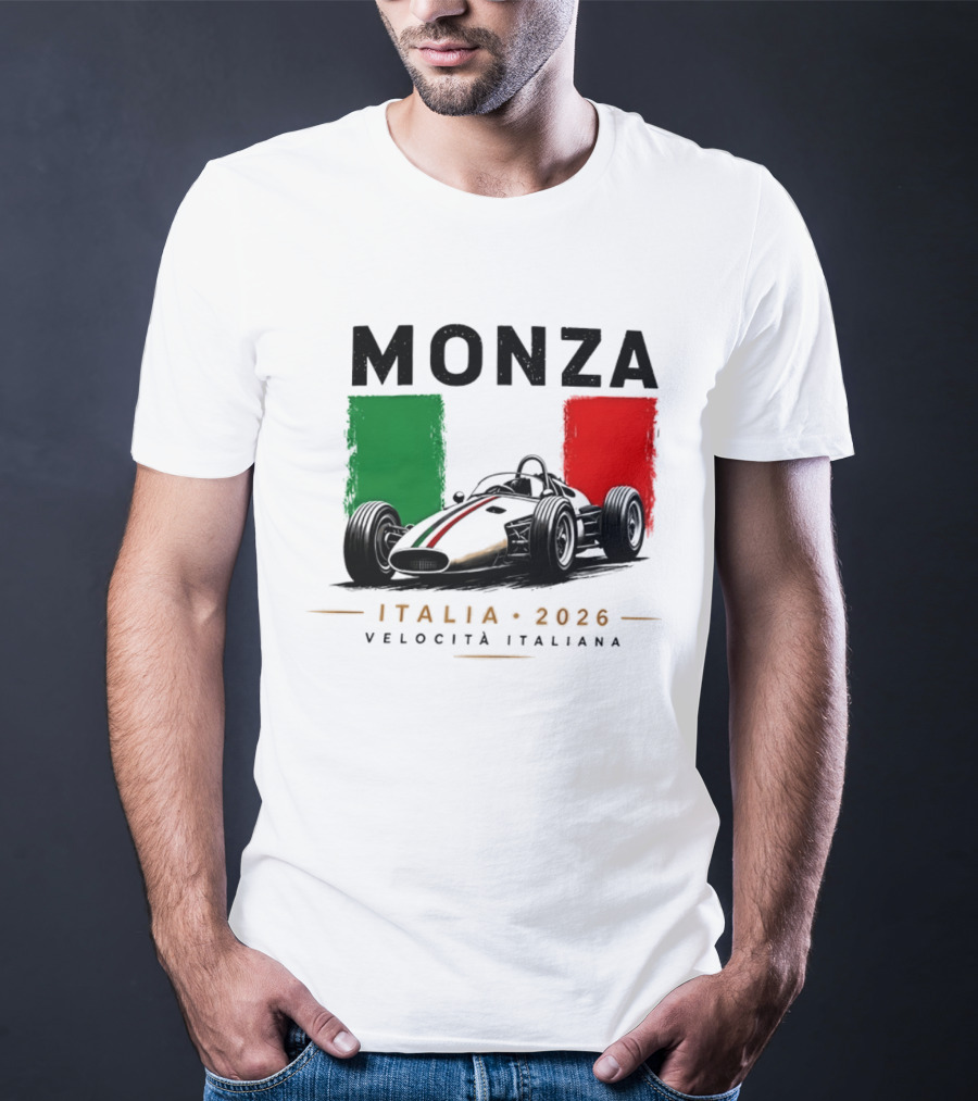 Monza Italia 2026 Velocita Italiana Formula 1 Racing Italian Flag T-Shirt