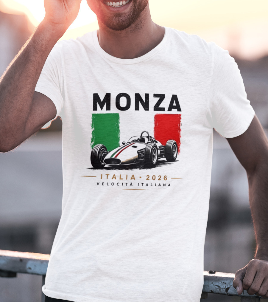 Monza Italia 2026 Velocita Italiana Formula 1 Racing Italian Flag T-Shirt