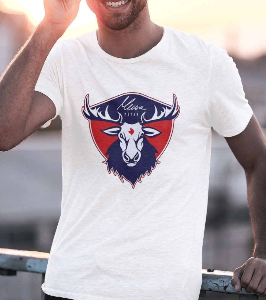 Musa Petar Moose Shield Animal Crest T-Shirt