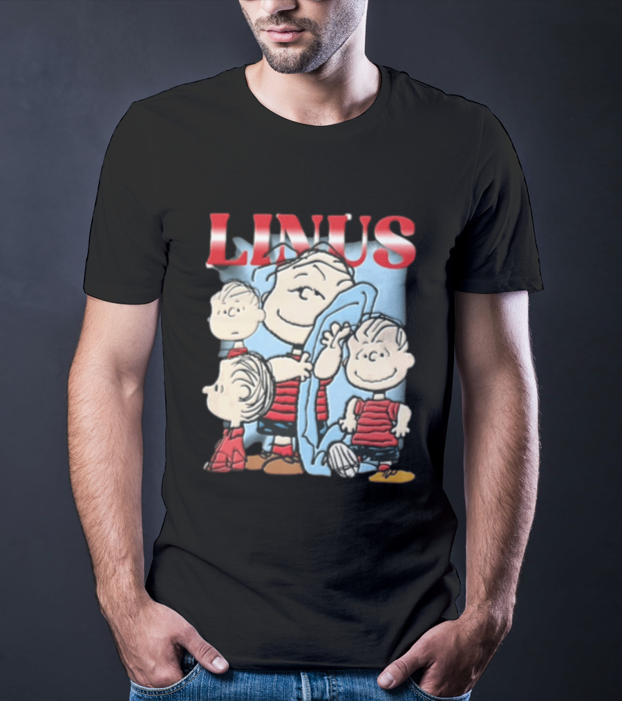 Peanuts Linus Holding Blue Blanket Bootleg Sparkle 2020 Collage T-Shirt