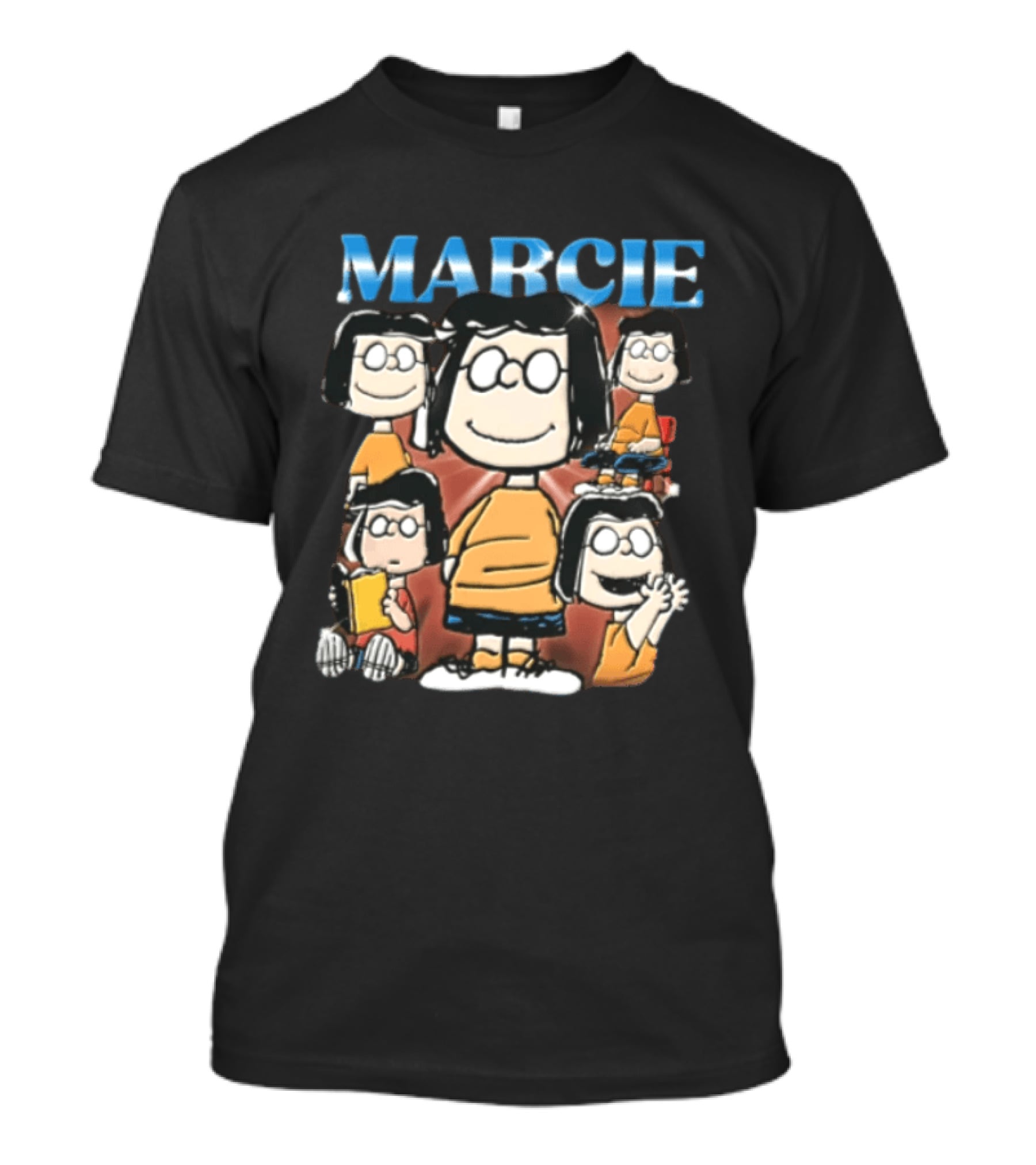 Peanuts Marcie Sparkle Cartoon Collage Bootleg T-Shirt