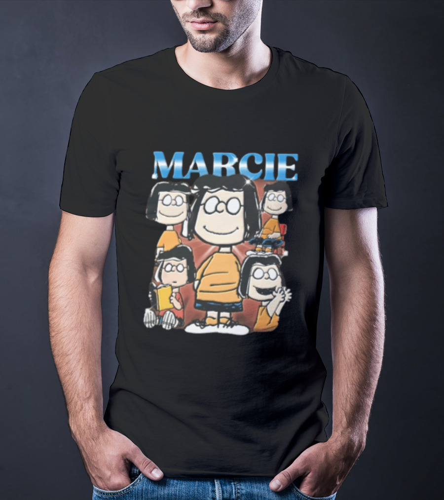Peanuts Marcie Sparkle Cartoon Collage Bootleg T-Shirt