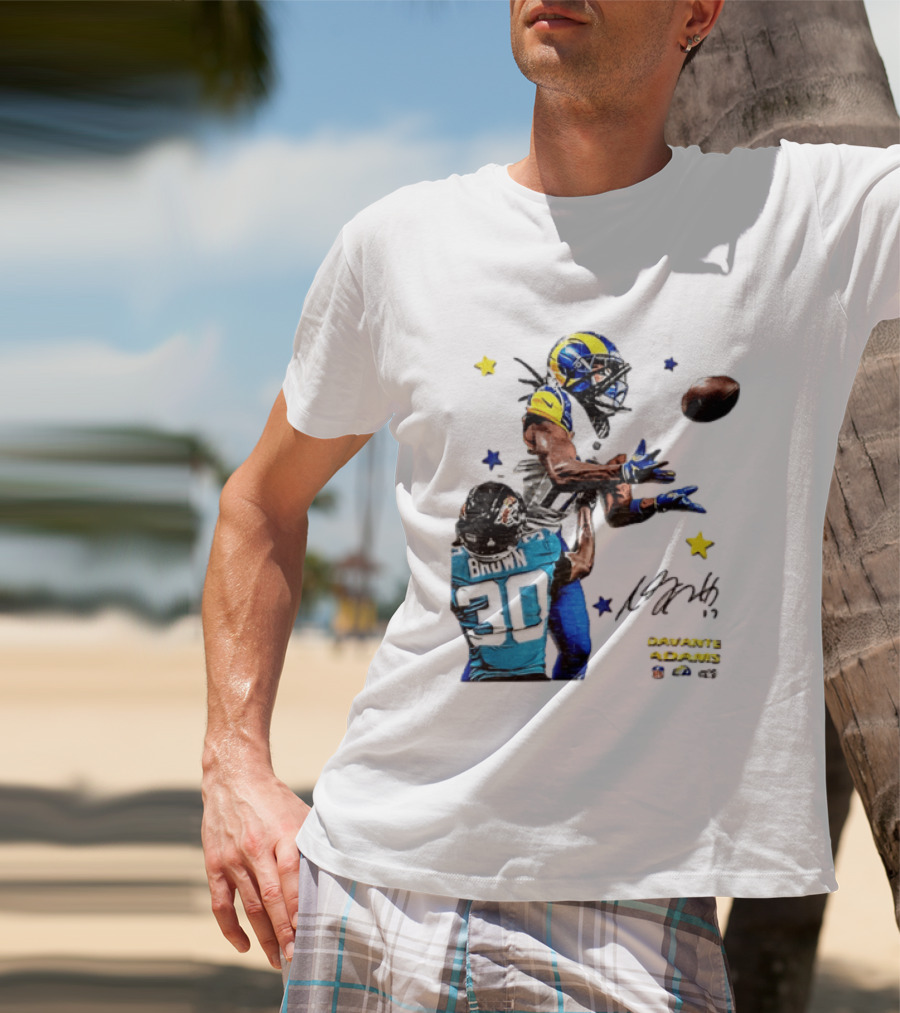 Davante Adams Las Vegas Raiders Brown Football Catch Duel T-Shirt