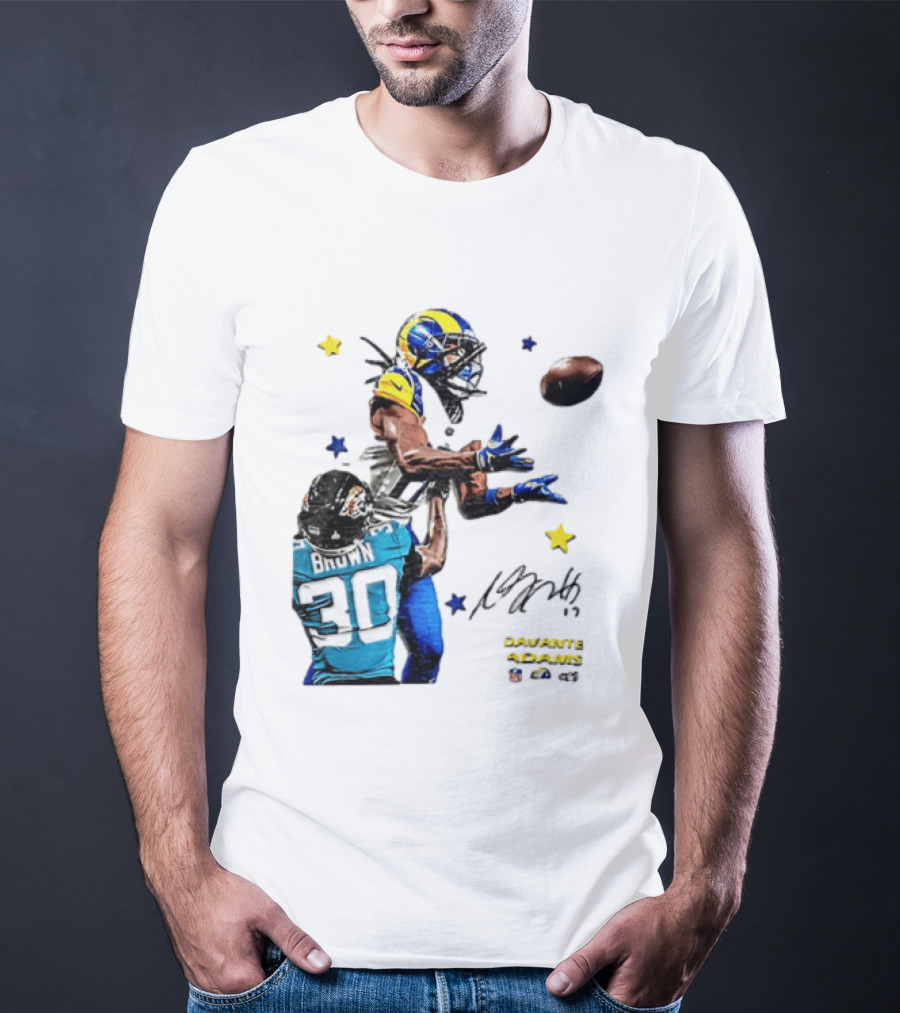 Davante Adams Las Vegas Raiders Brown Football Catch Duel T-Shirt