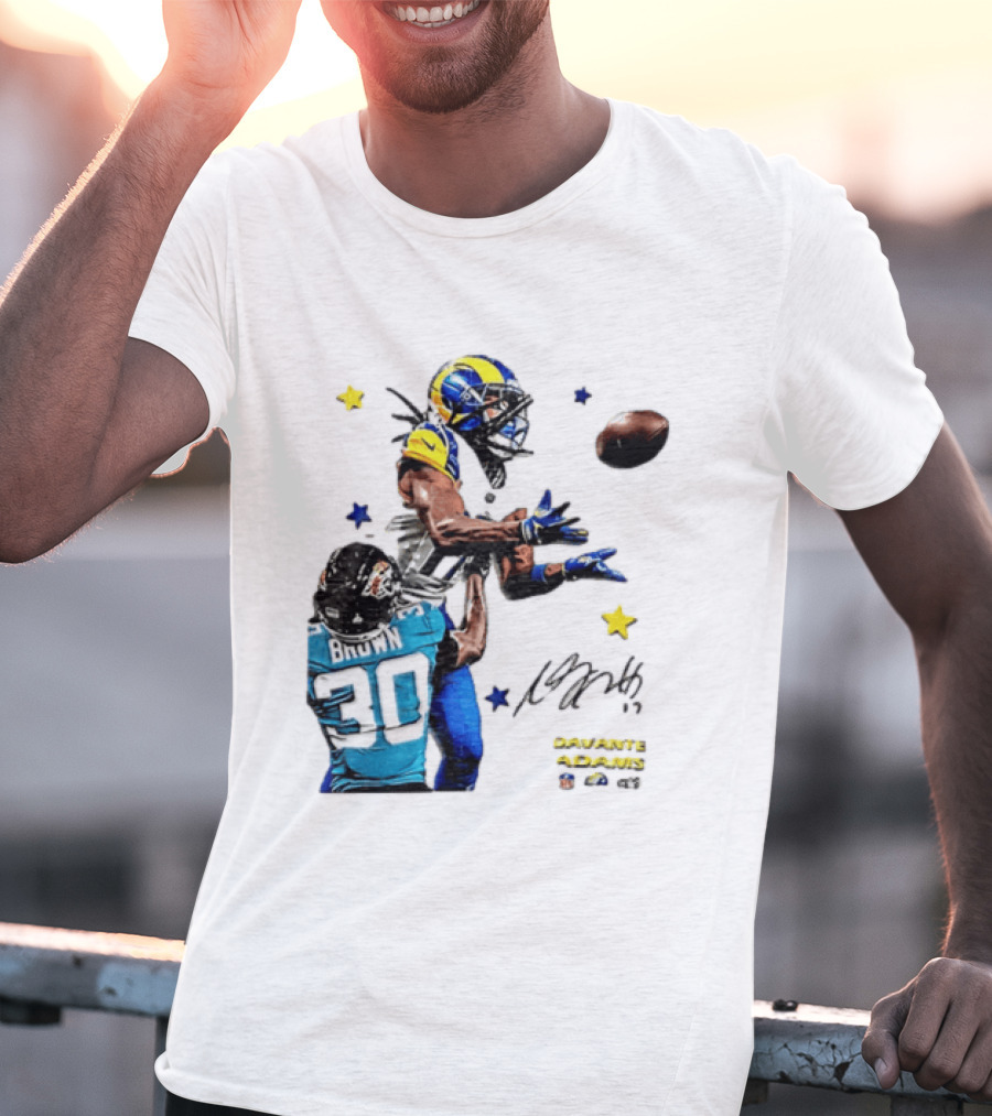 Davante Adams Las Vegas Raiders Brown Football Catch Duel T-Shirt