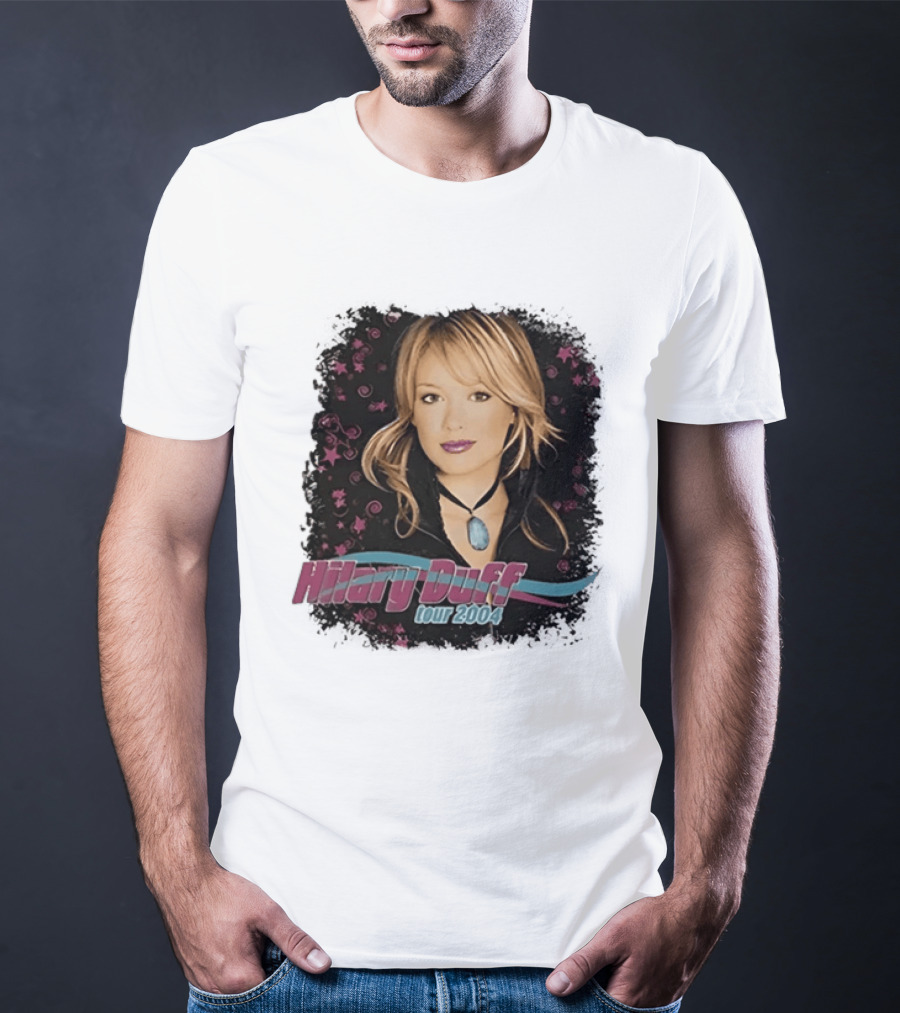 Hilary Duff Tour 2004 Y2K Pop Star Music Fashion T-Shirt