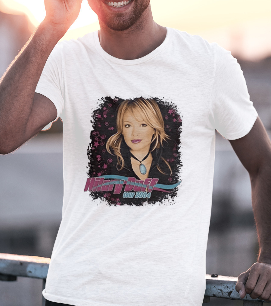 Hilary Duff Tour 2004 Y2K Pop Star Music Fashion T-Shirt