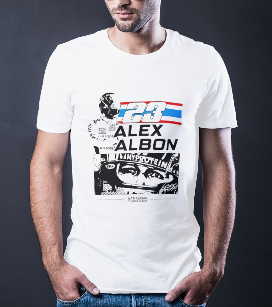 Alex Albon 23 Williams Racing Atlassian Myprotein T-Shirt