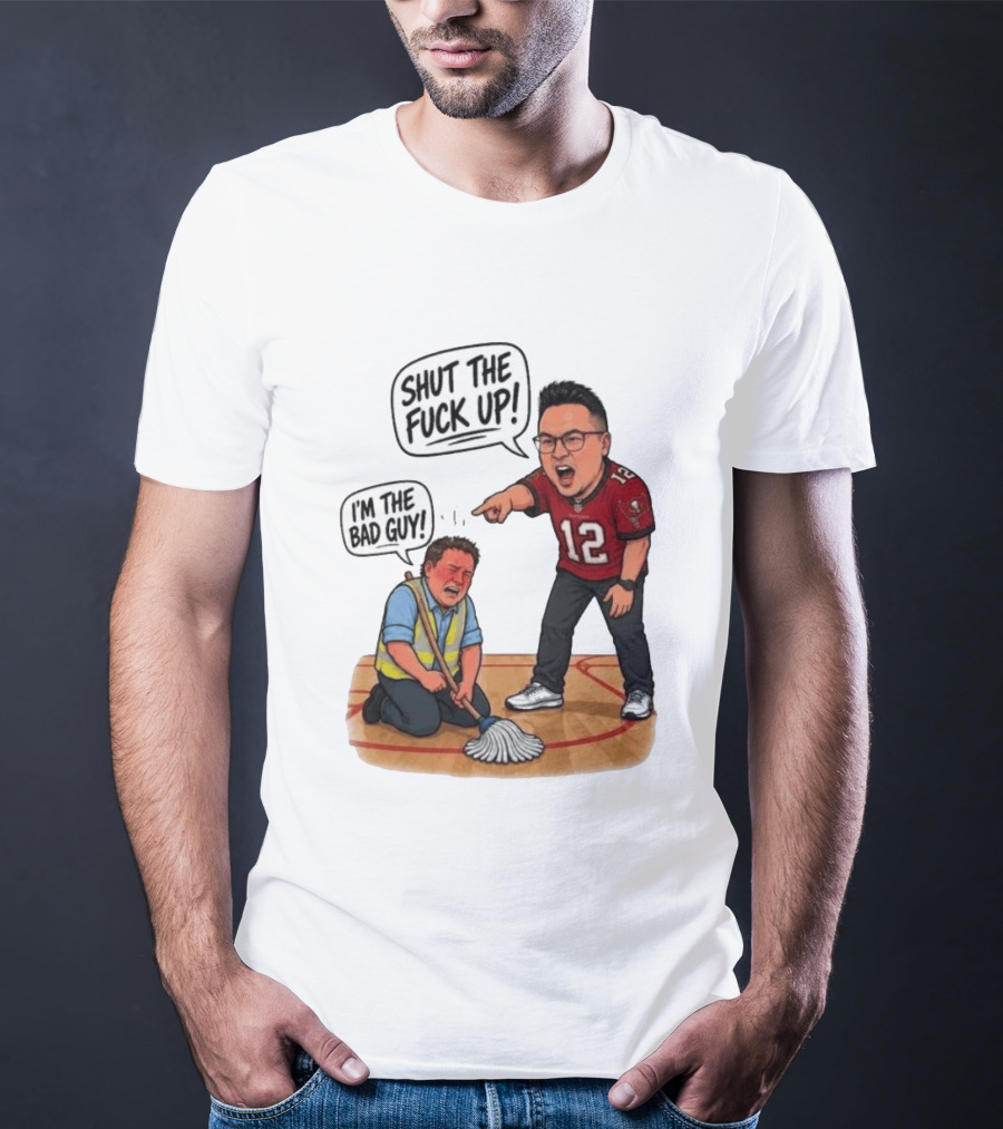 Rico Bosco Shut The Fuck Up I'm The Bad Guy 12 Red Jersey T-Shirt