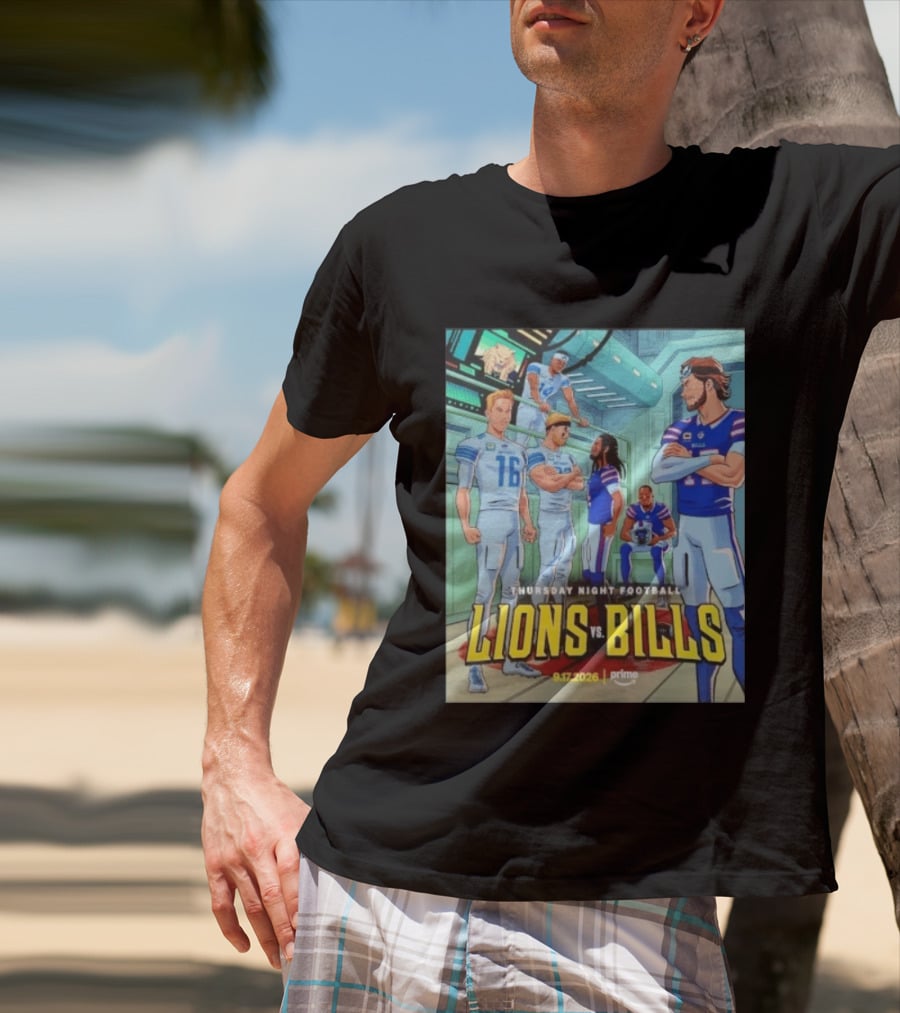 Thursday Night Football Lions Vs Bills 9.17.2026 Prime T-Shirt
