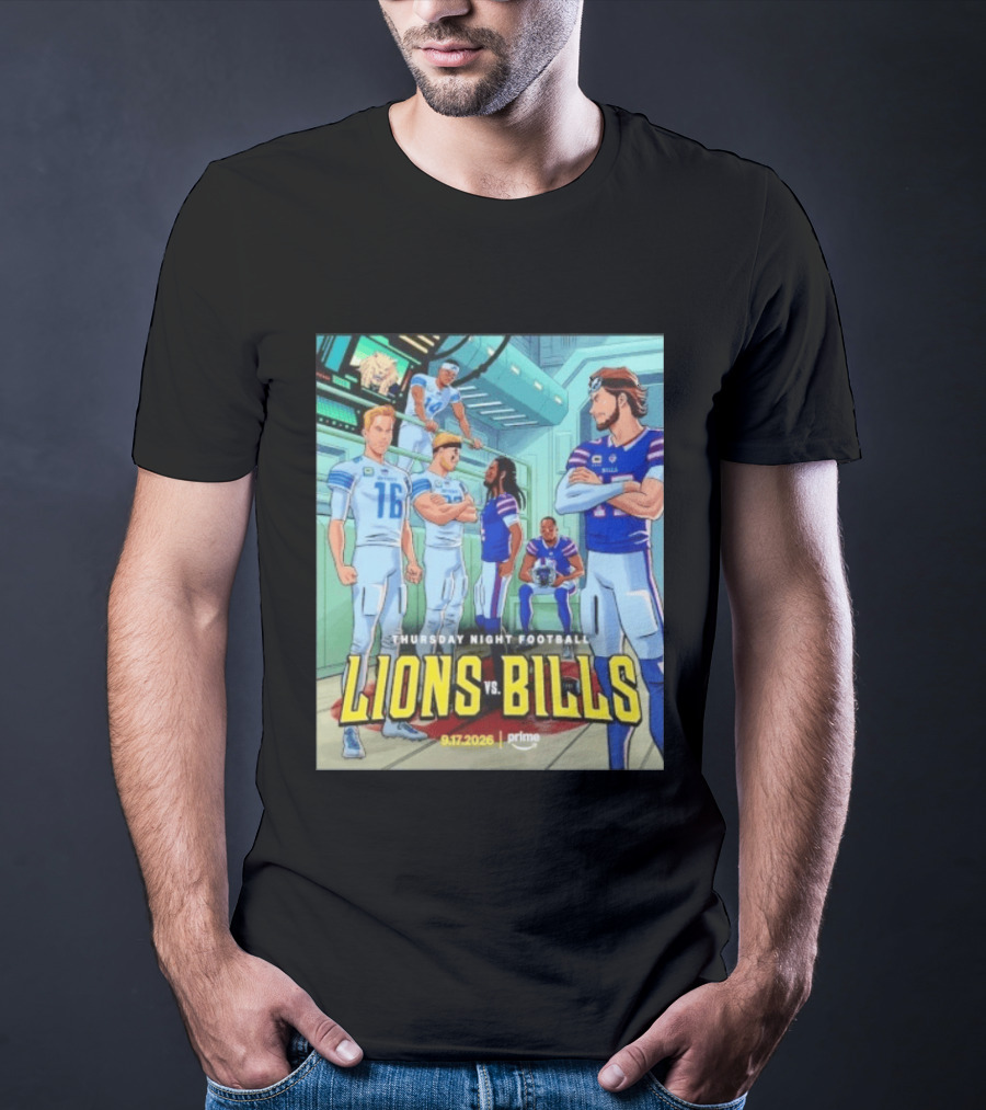 Thursday Night Football Lions Vs Bills 9.17.2026 Prime T-Shirt