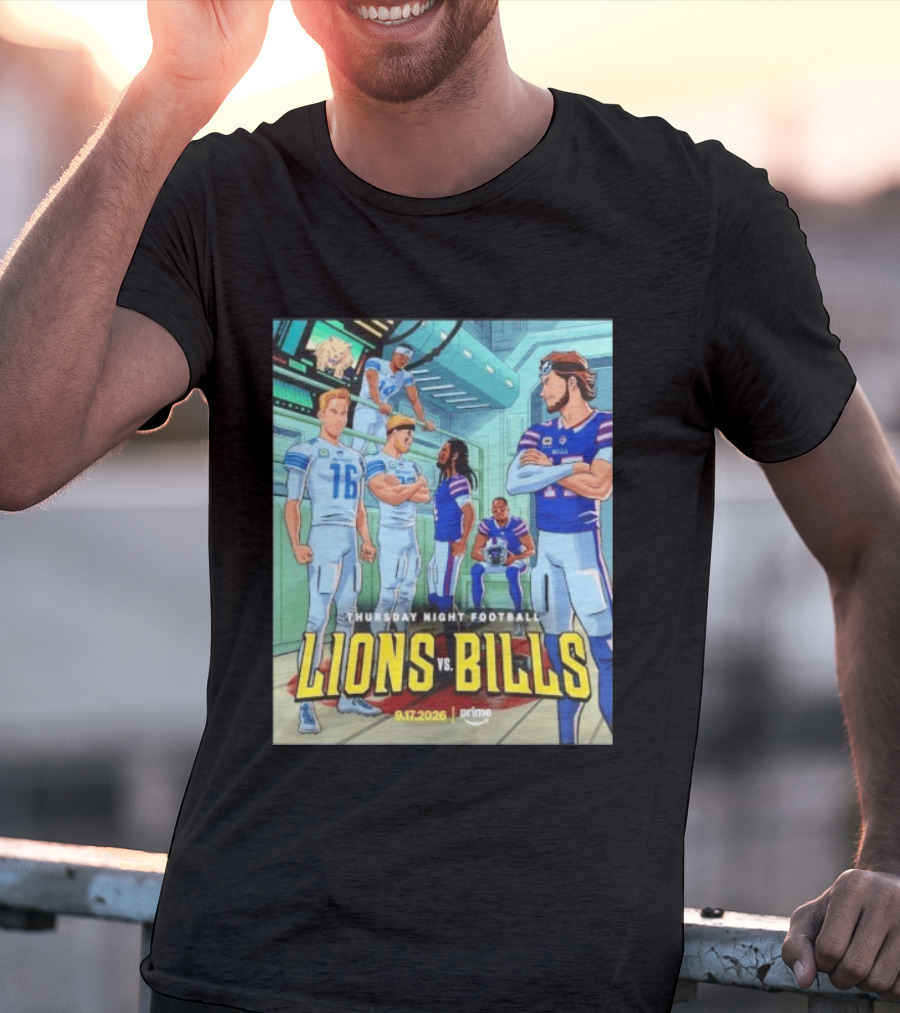 Thursday Night Football Lions Vs Bills 9.17.2026 Prime T-Shirt