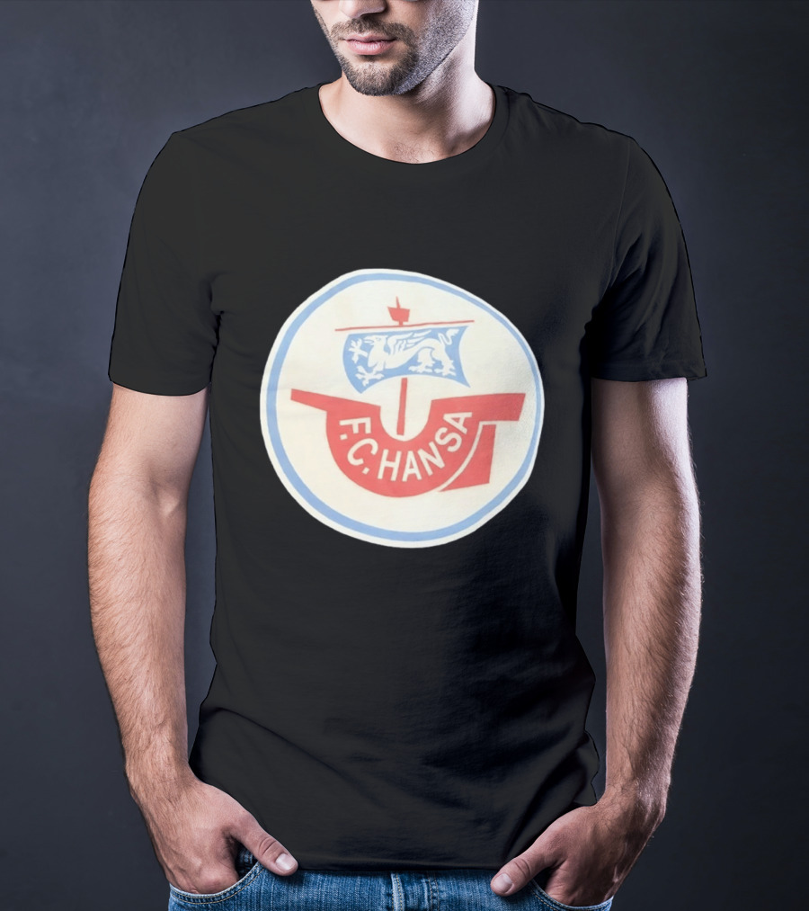 FC Hansa Rostock German Football Crest With Griffin T-Shirt