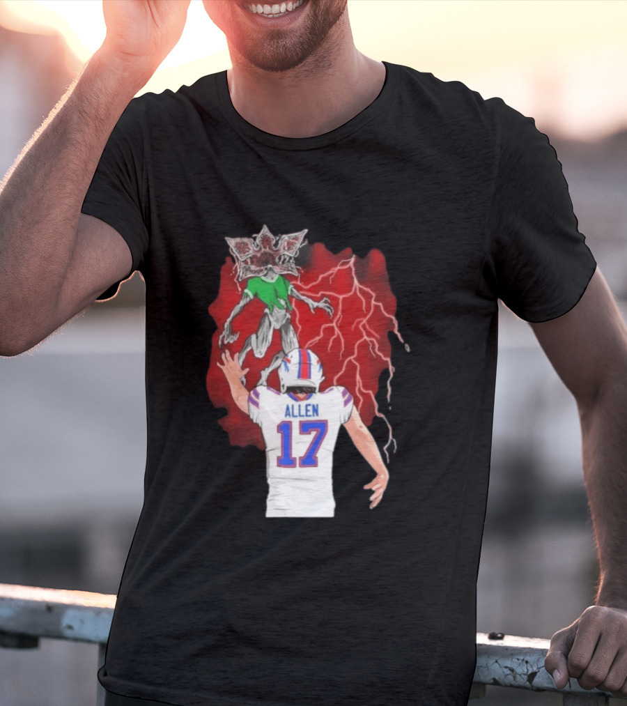 Josh Allen 17 Buffalo Bills Vs Demogorgon Stranger Things Epic T-Shirt