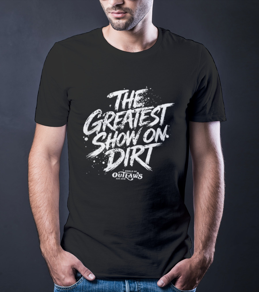 World Of Outlaws The Greatest Show On Dirt Racing Event Promo T-Shirt