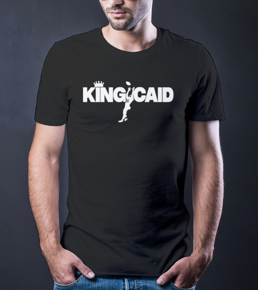 Kingcaid Football Catching Iconic Athlete Silhouette With Crown T-Shirt