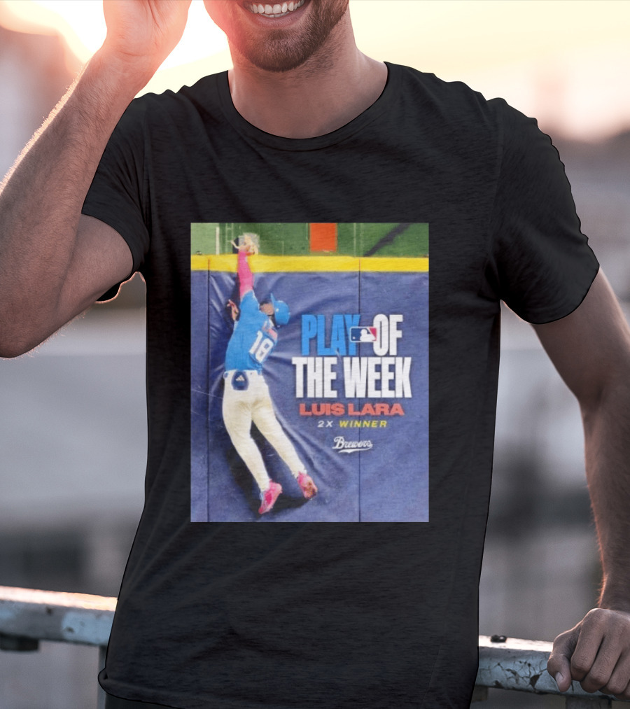 Luis Lara Play Of The Week 2x Winner Milwaukee Brewers T-Shirt