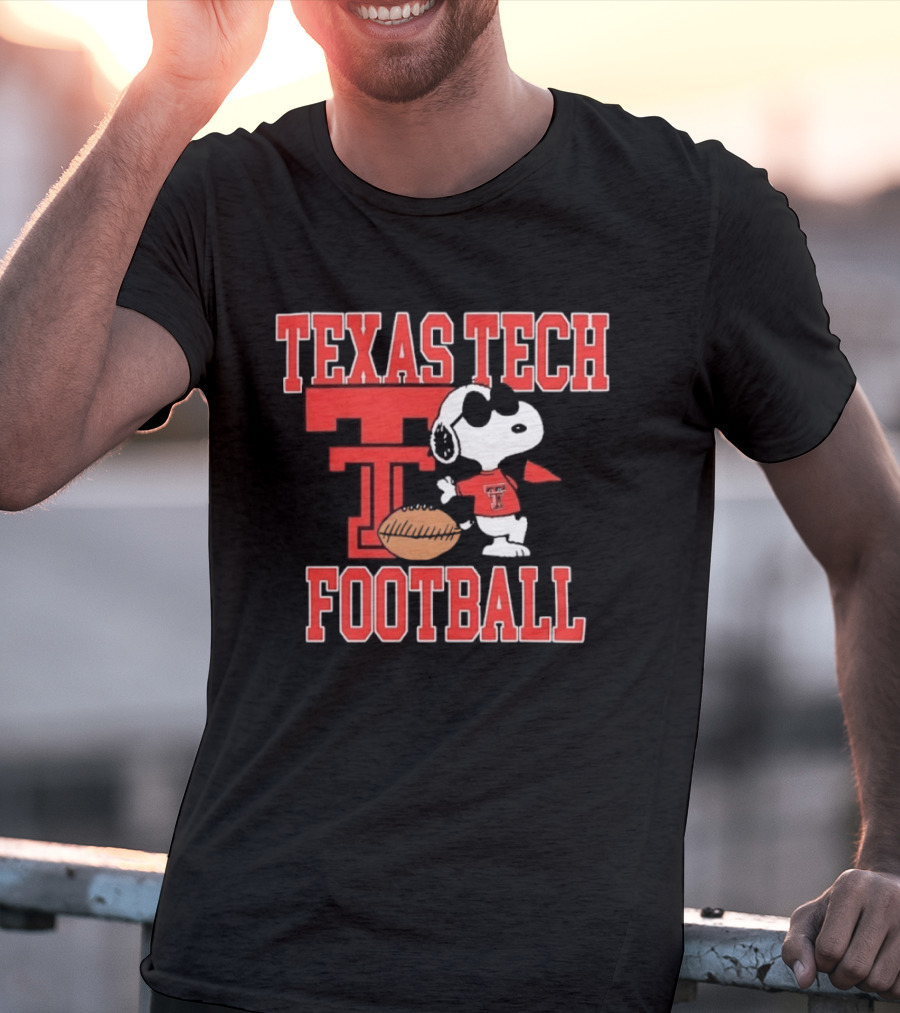 Texas Tech Football Snoopy Peanuts NCAA T-Shirt