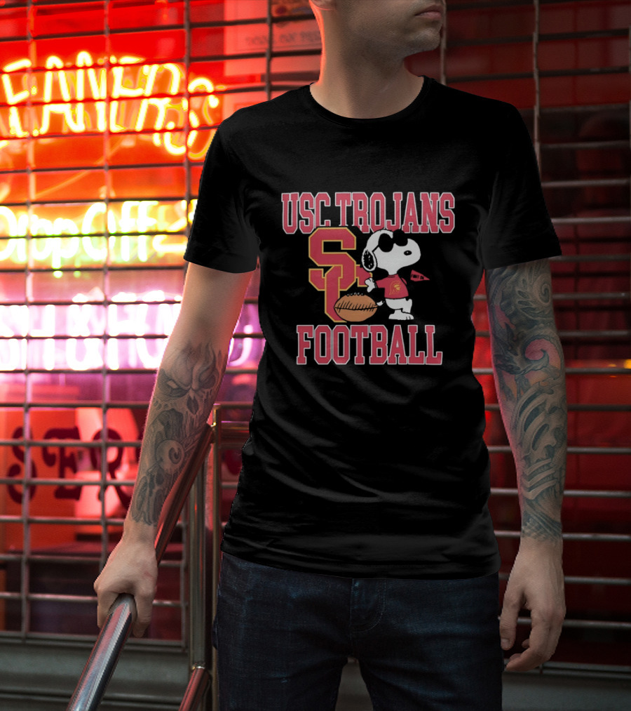 USC Trojans Snoopy Football Fight On University Of Southern California T-Shirt