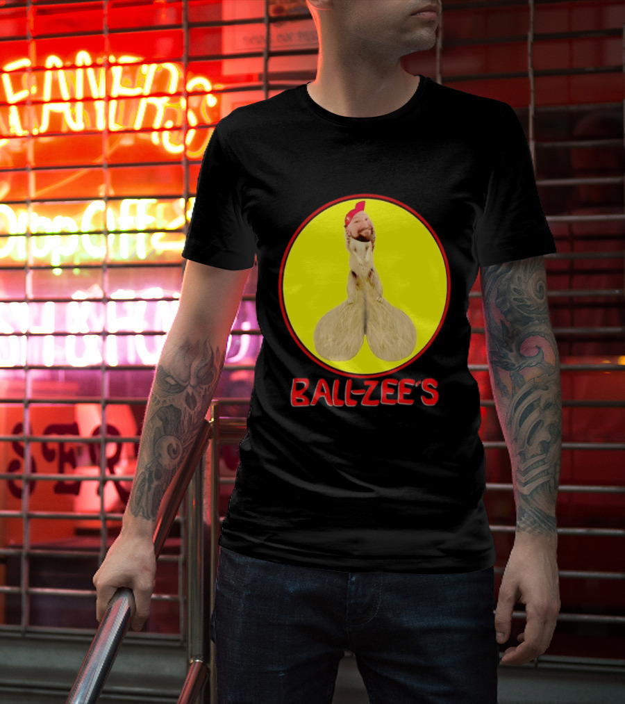 Ball Zee's Squirrel Meme Circle Red Cap T-Shirt