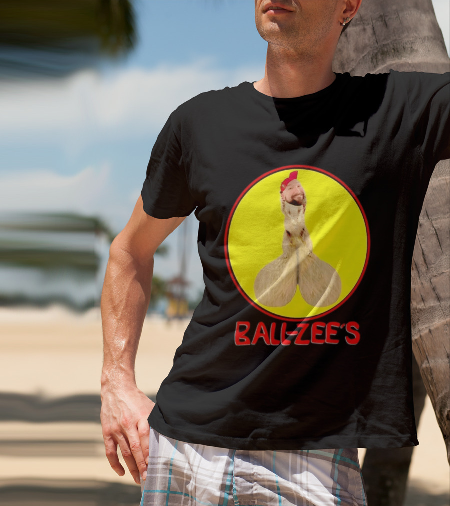 Ball Zee's Squirrel Meme Circle Red Cap T-Shirt