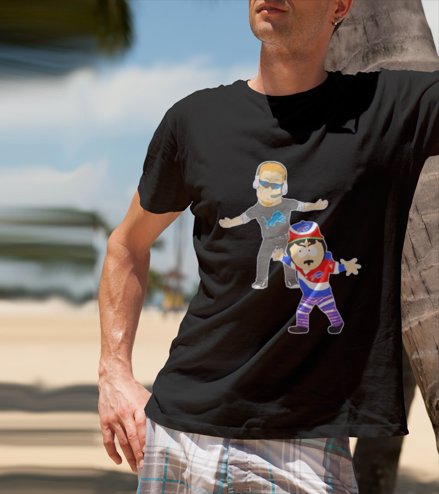 Buffalo Bills Detroit Lions South Park Crossover Motown Bro Down T-Shirt