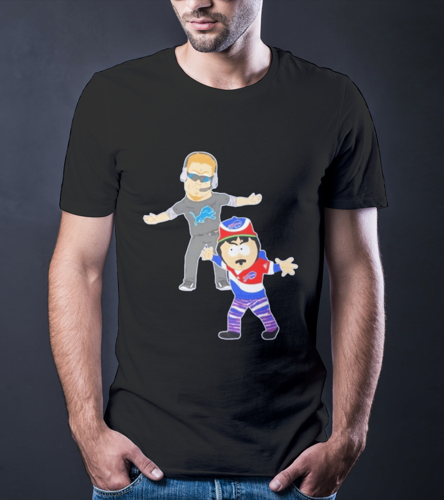 Buffalo Bills Detroit Lions South Park Crossover Motown Bro Down T-Shirt