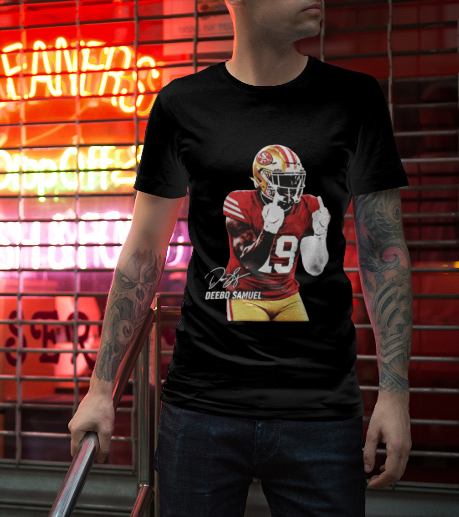 Deebo Samuel Number 19 San Francisco 49ers Signature Gesture T-Shirt