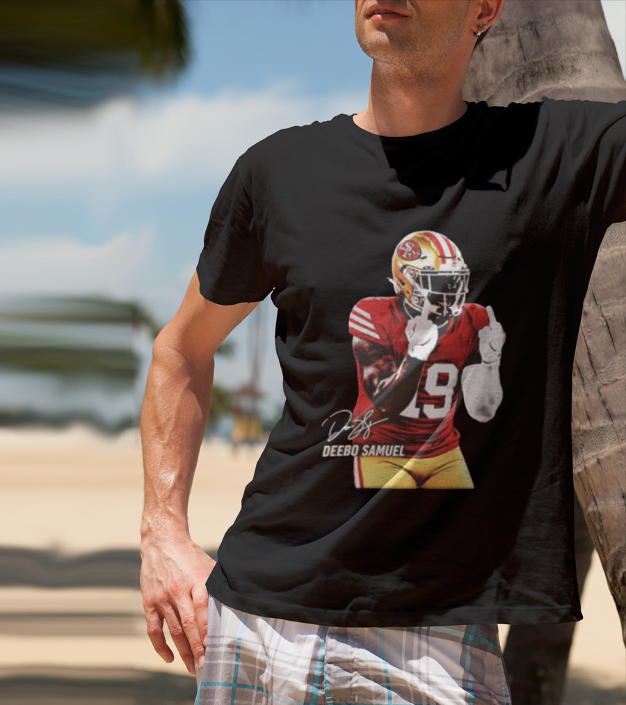 Deebo Samuel Number 19 San Francisco 49ers Signature Gesture T-Shirt