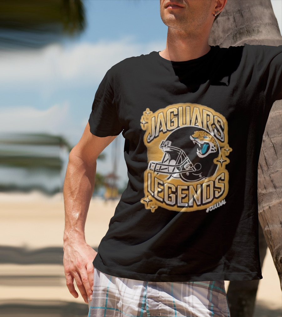 Jacksonville Jaguars Legends DUUUVAL Football Helmet T-Shirt