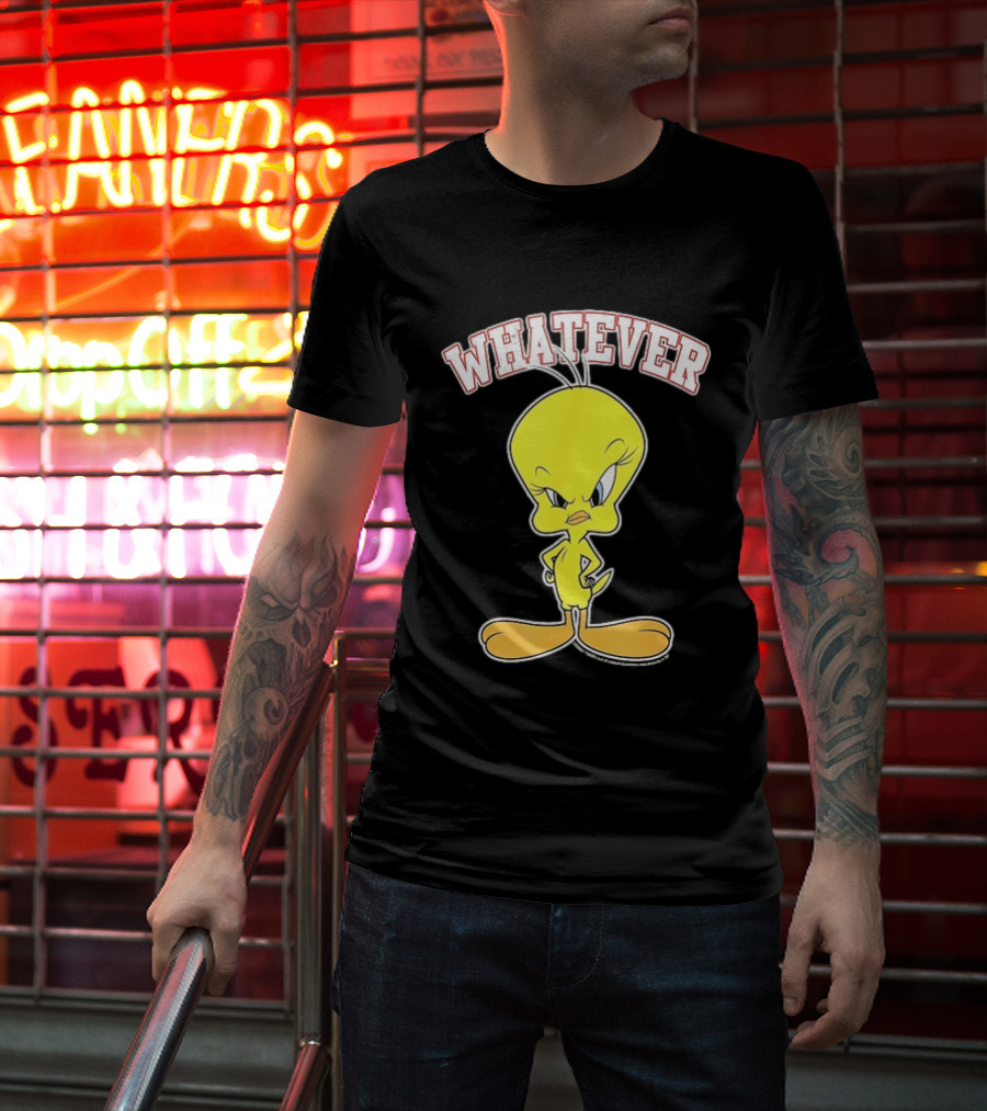 Tweety Bird Whatever Attitude Looney Tunes Cartoon T-Shirt