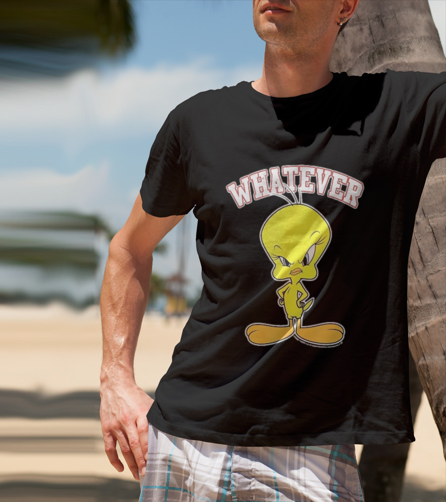 Tweety Bird Whatever Attitude Looney Tunes Cartoon T-Shirt