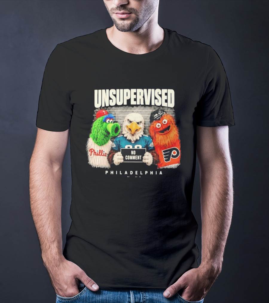 Unsupervised Philadelphia Mascots No Comment Phanatic Eagle Flyers T-Shirt