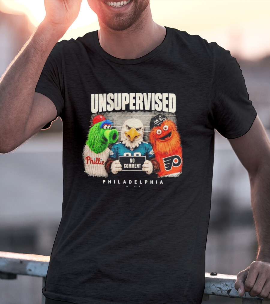 Unsupervised Philadelphia Mascots No Comment Phanatic Eagle Flyers T-Shirt