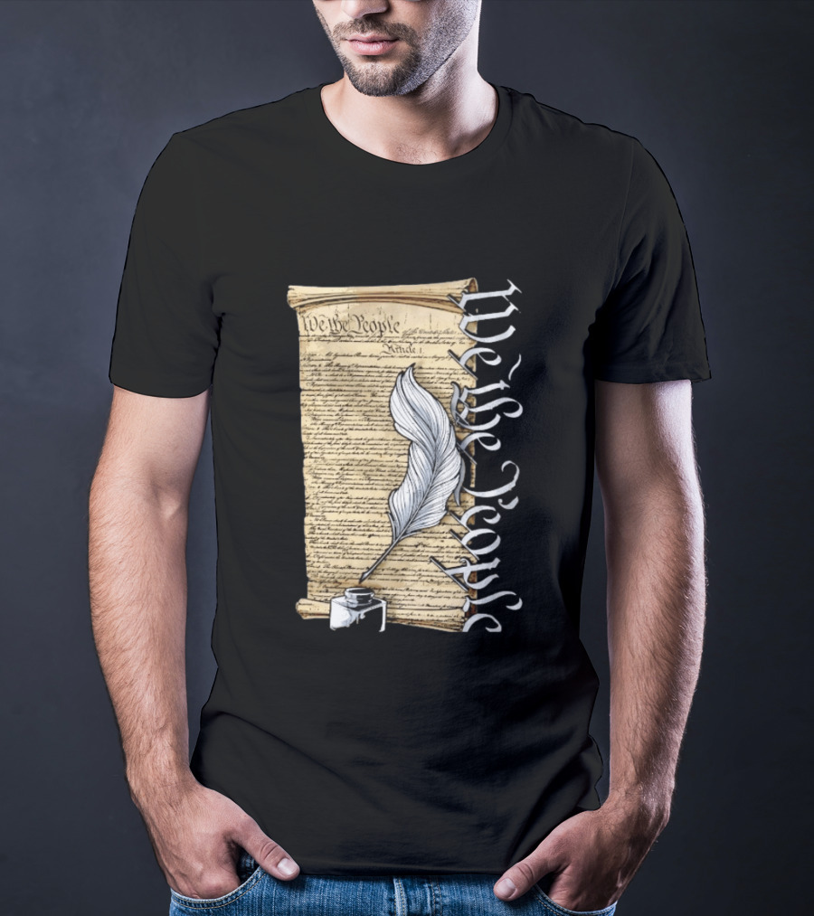 We The People United States Constitution Article 1 Quill Ink Scroll T-Shirt