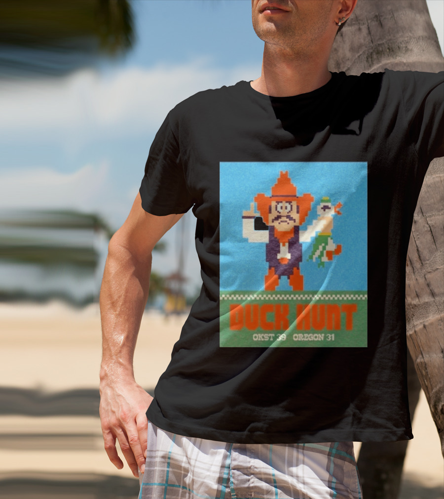 Oklahoma State Cowboys Duck Hunt OKST 39 Oregon 31 T-Shirt