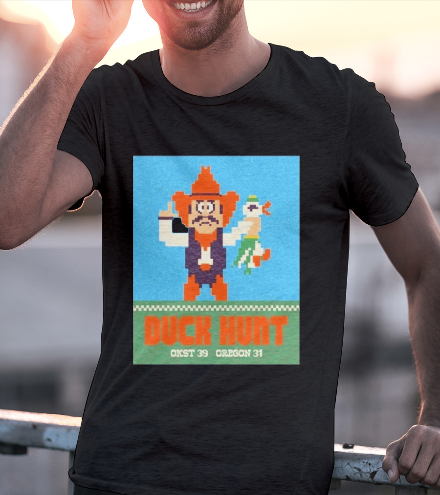 Oklahoma State Cowboys Duck Hunt OKST 39 Oregon 31 T-Shirt