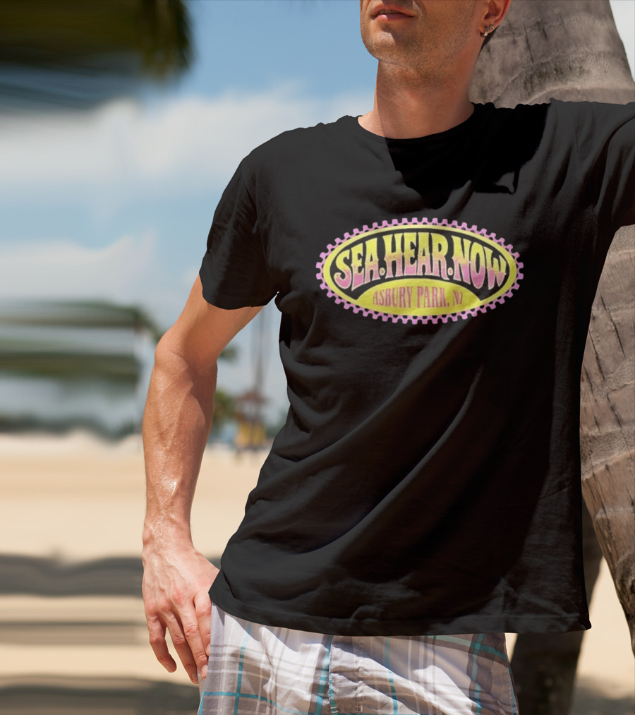 Sea Hear Now Asbury Park NJ Music Festival Retro Surfing Vibes T-Shirt