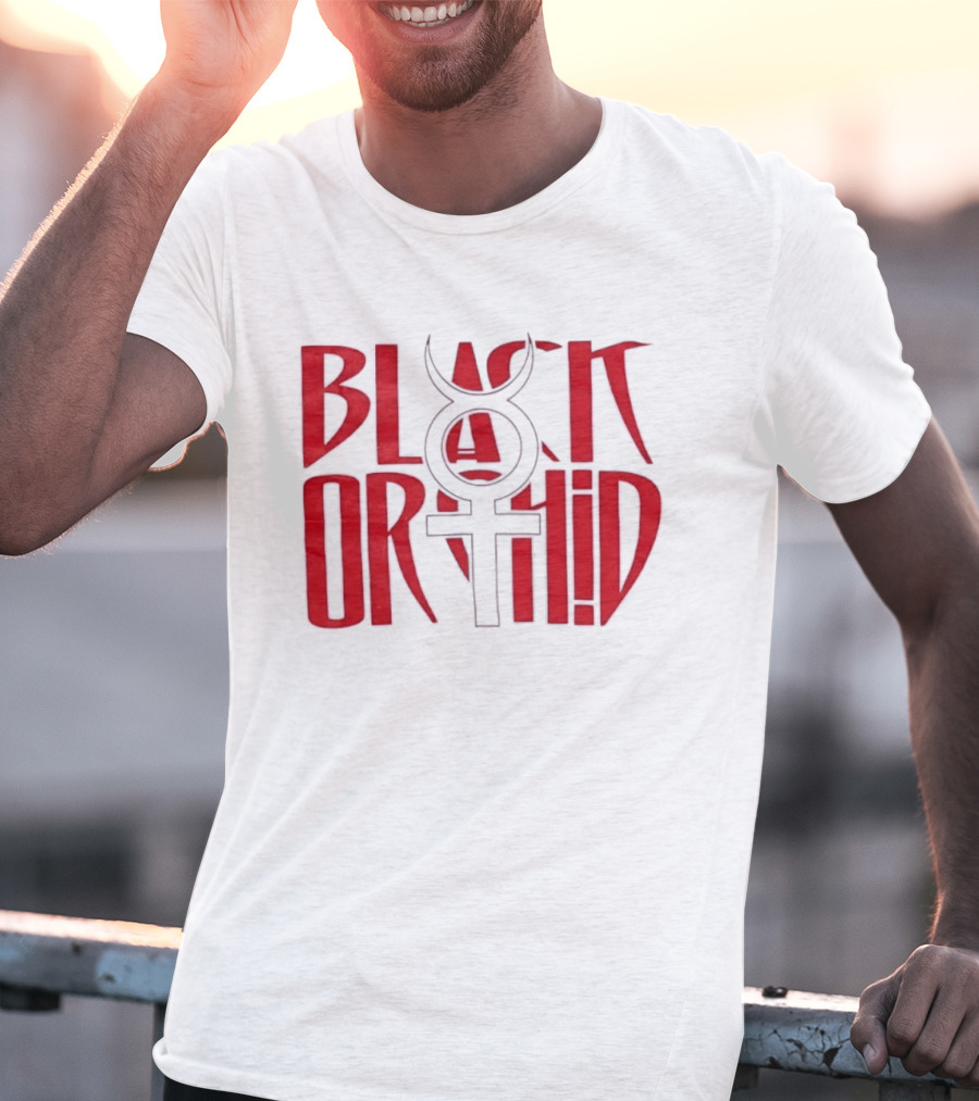 Black Orchid Venus Symbol Red T-Shirt