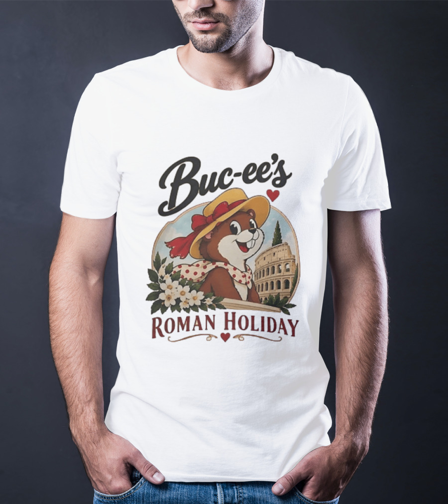 Buc Ee's Roman Holiday Travel Far Good Snacks Colosseum Adventure T-Shirt