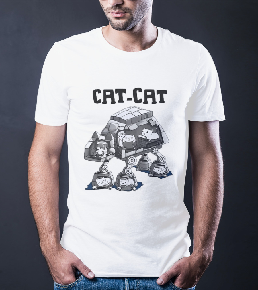 Cat Cat Walker Kittens Star Wars AT AT Sci Fi Feline T-Shirt