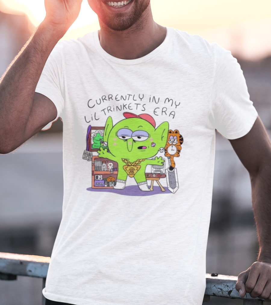 Currently In My Lil Trinkets Era Green Goblin Collectibles Fantasy Fun T-Shirt