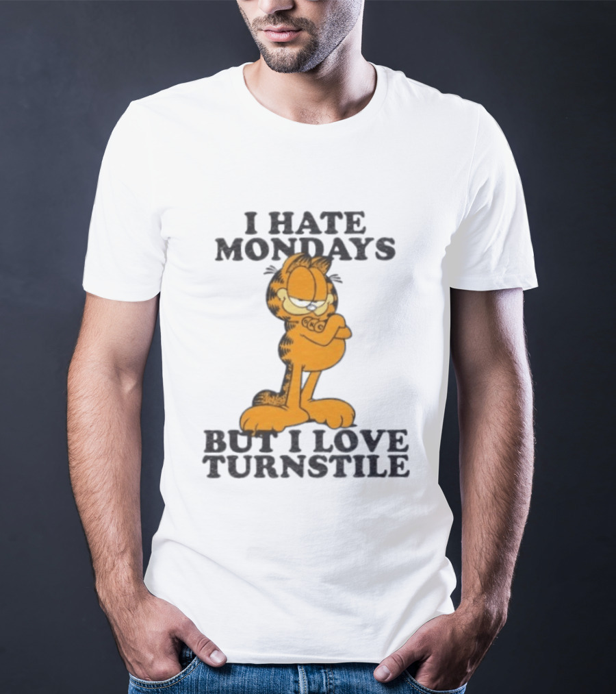 I Hate Mondays Lasagna Cat Love Turnstile T-Shirt
