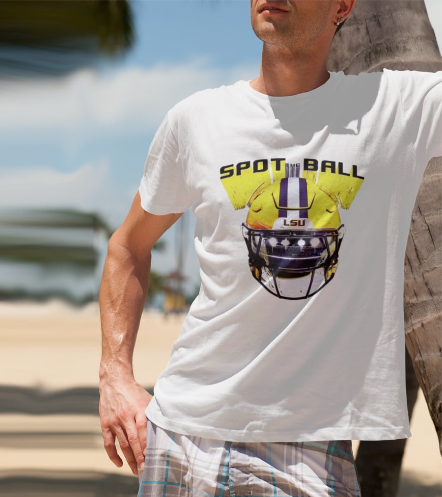 LSU Tigers Spot The Ball 2026 Football Helmet T-Shirt