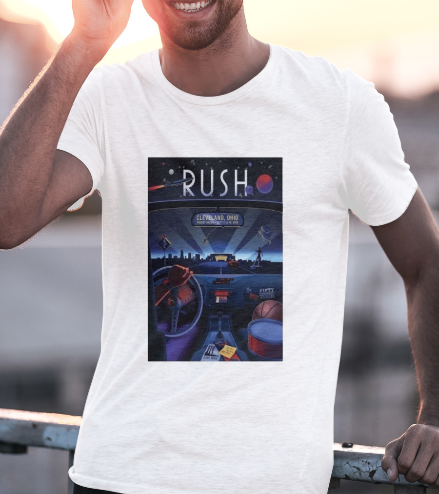 Rush Fifty Tour Cleveland Ohio Rocket Arena September 17 & 19 2026 T-Shirt