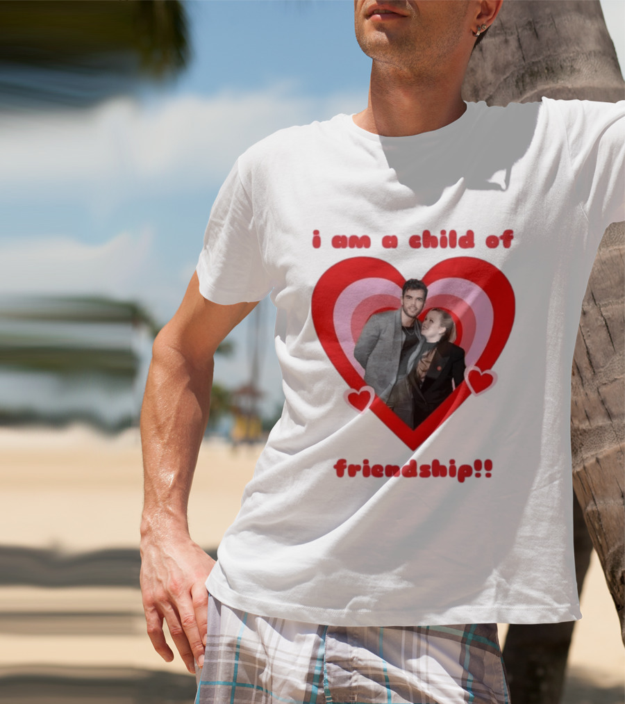 Luke Newton Nicola Coughlan I Am A Child Of Friendship Heart T-Shirt