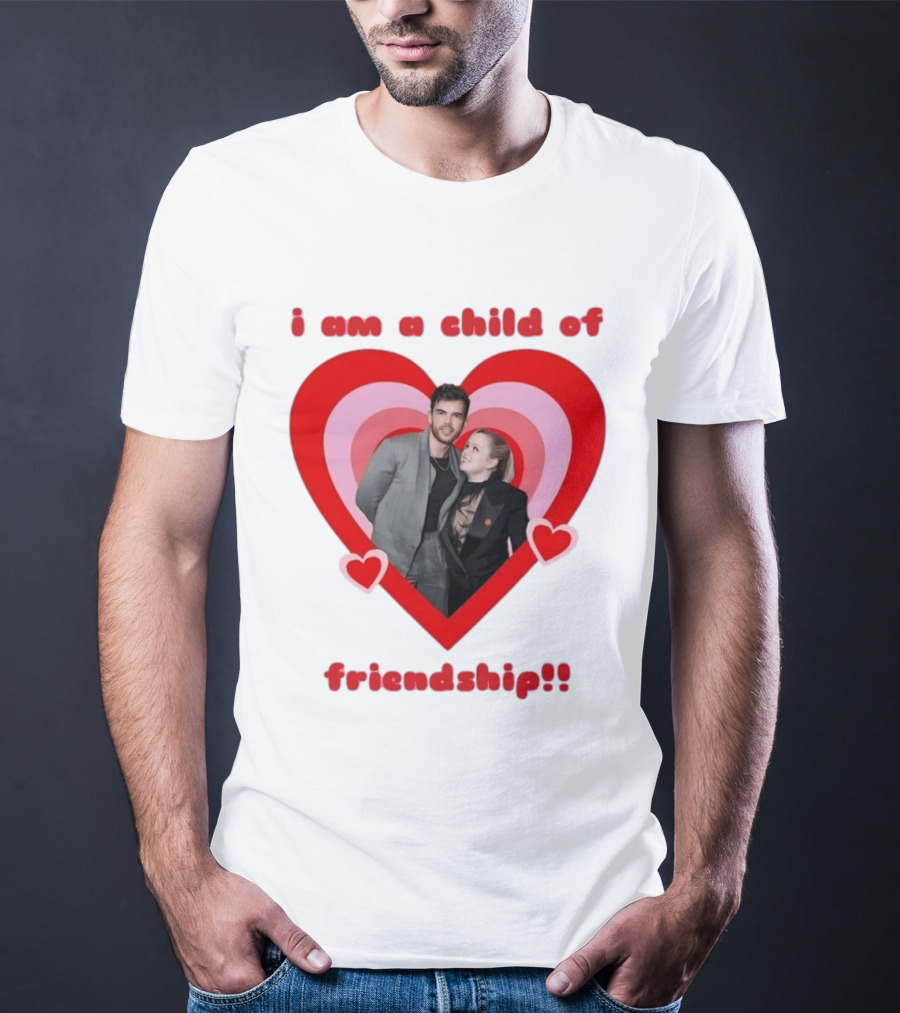 Luke Newton Nicola Coughlan I Am A Child Of Friendship Heart T-Shirt